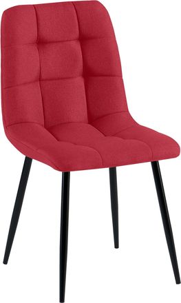 Clp Silla De Comedor Antibes De Tela Rojo