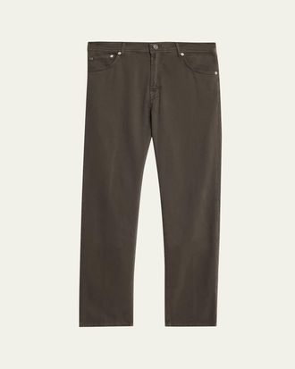 Kiton Mens Cotton and Cashmere Stretch Slim Straight Five-Pocket Pants