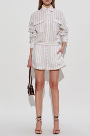 Off-white Shorts With Logo, Womens, Cream