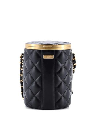 Chanel Crown Box Vanity Bag Quilted Lambskin Small crossbody bag - Zwart