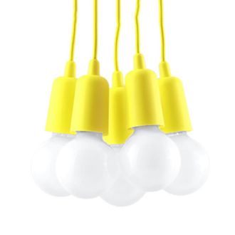 Sollux Lighting L&aacute;mpara de techo amarillo cloruro de polivinilo alt. 90 cm