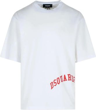 Dsquared2 Casual Loose Fit Tee - Heren - T-shirts - Wit - S - Tops