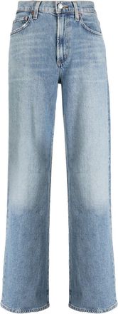 A Gold E Harper mid-rise straight-leg jeans - women - Cotton/Elastane/Recycled Cotton - 24 - Blue