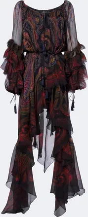 Etro Printed silk chiffon gown