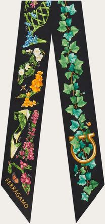 Ferragamo Women Eden shoes print silk bandeau Multicolor