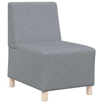 vidaXL Divano Sedia Senza Braccioli Grigio Chiaro 55 Cm In Tessuto - Vidaxl