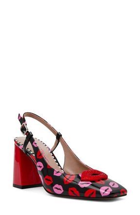 Betsey Johnson Ashhley Slingback Pump in Multi Lips at Nordstrom, Size 7.5