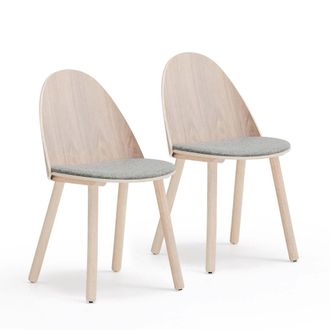 HOMN Pack 2 sillas de comedor natural