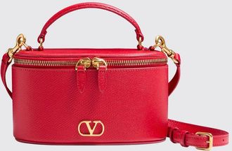 Valentino Garavani Mini borsa Vanity in pelle martellata con logo VLogo Signature