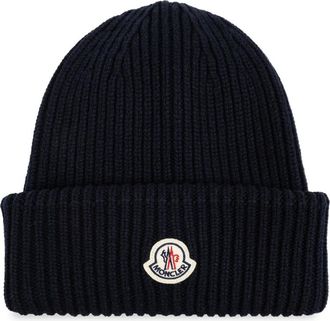Moncler Navy Blue Knitted Beanies Cap