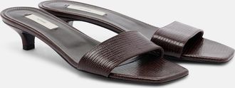 Toteme Embossed leather mules
