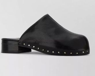 Our Legacy leather naoto mules block heel open back