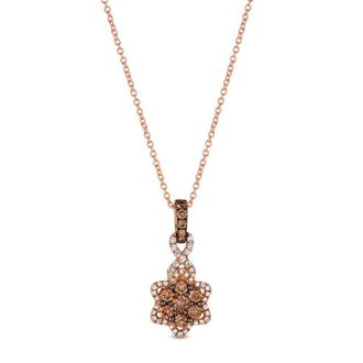 Le Vian Ladies Chocolate Cluster Necklaces in 14K Strawberry Gold