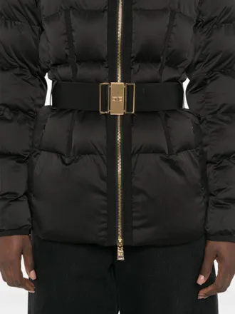 Elisabetta Franchi Quilted Nylon Down Jacket - Black