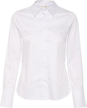 Inwear Klassiek wit overhemd met slim fit - Dames - Overhemden - Wit - 2XS - Katoen - Overhemden