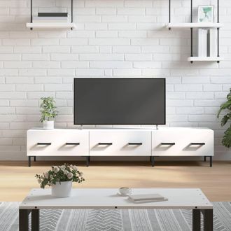 Berkfield Home TV Cabinet White 150x36x30 cm Engineered Wood | Size: 150 x 36 x 30 cm