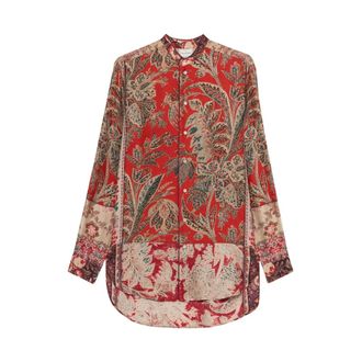 Pierre-Louis Mascia Dames, Blouses & Shirts, Rood, Maat: S Zijde