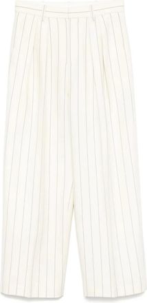 Less Pantaloni dritti a righe - Bianco