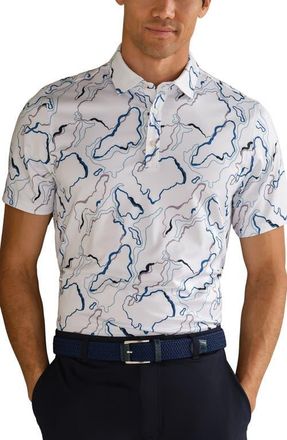 Rhone Drive Time Performance Polo in White Camo at Nordstrom, Size Large