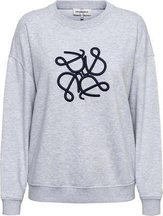 &Co Woman Hoodies & sweatvesten, Dames, Grijs, M, Katoen, Royale Sweater met Artwork