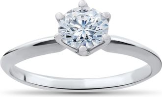 Pompeii3 1/3 ct Solitaire Diamond Engagement Ring 14k White Gold