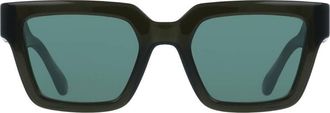 Ferragamo Green Square Ladies Sunglasses SF2066S 302 52