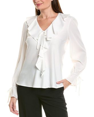 Tahari by ASL Tahari Asl Washer Satin Long Sleeve Top
