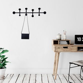 Dmora Cuadro Monometi, Estructura De Metal, 70x22h Cm Negro