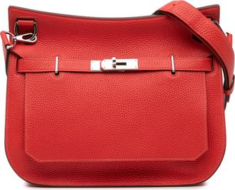 Herm&egrave;s Pre-owned Womens Leather Crossbody Bag - Red - One Size