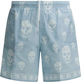 Alexander McQueen Alexander McQueen, Beachwear, male, Blue, Size: M Mens Swimwear Clothing Ss26