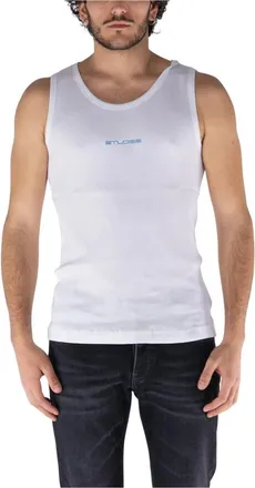 Études Studio Tops, Heren, Wit, S, Katoen, Geribbelde Tanktop Pippen