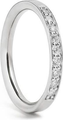 Monica Vinader Essential Lab Grown Diamond Pav&eacute; Stacking Ring in Sterling Silver /Diamond at Nordstrom, Size 6.75