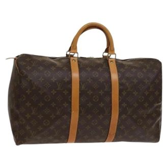 Louis Vuitton Tweedehands Canvas Louis Vuitton tassen - Dames - Pre-owned - Bruin - Maat: ONE Size Leer
