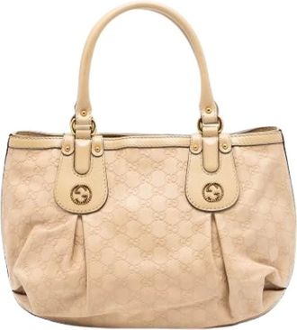 Gucci Pre-owned Handbags, female, Beige, Size: ONE SIZE Pre-owned The Scarlett tote bag