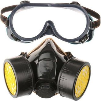 OEM Mascarilla Antigases - Filtro De Carb&oacute;n Activo Doble - Para Pintura Renovaci&oacute;n Y Productos Qu&iacute;micos - 1 Unidad