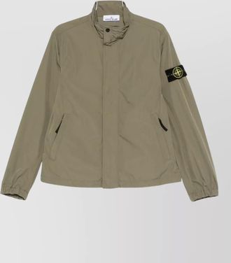 Stone Island short jackets high collar elasticated cuffs pockets
