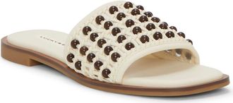 Lucky Brand Gidya Slide Sandal in Parchment Brown Beads at Nordstrom Rack, Size 7.5