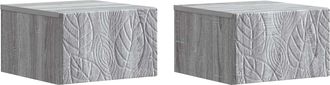 vidaXL Mesita De Noche De Pared 2 Uds. Sonoma Gris 49 X 34,5 X 20 Cm Vidaxl