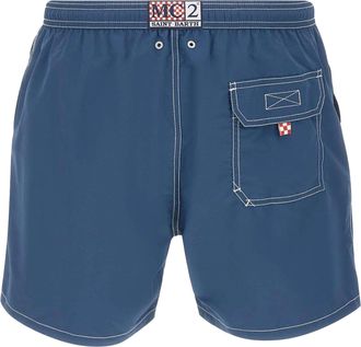 MC2 Saint Barth Mens Swim Shorts Patmos Marine Blue Polyester