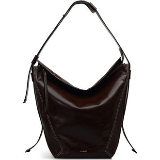 Radley London De Beauvoir - High Shine Large Ziptop Shoulder Bag in Dark Oak at Nordstrom