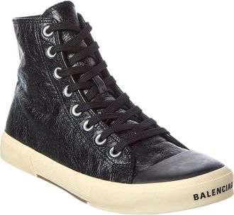 Balenciaga Paris Arena High-Top Leather Sneaker
