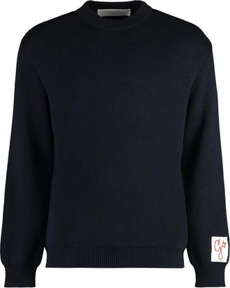 Golden Goose Davis katoenen trui met ronde hals - Heren - Ronde hals truien - Blauw - XL - Katoen - Truien & Vesten