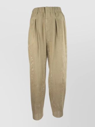 Fabiana Filippi pleated front trousers perforated design