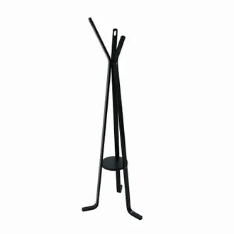 Vacchetti Vacchetti - Perchero De Pie De Madera Negra Con 3 Brazos 50x170cm