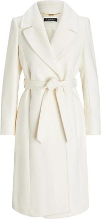Ralph Lauren Wool Wrp 42-Lined-Coat - Dames - Jas met riem - Beige - 2XS - Wol - Jassen