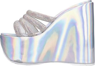 Casadei Wedges - Dames - Sleehakken - Grijs - 37 EU - Leer - Schoenen