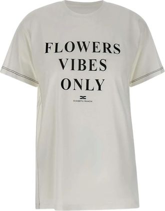 Elisabetta Franchi T-shirt in cotone - Bianco