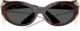 Versace 0ve4503u Oval Tortoiseshell Sunglasses