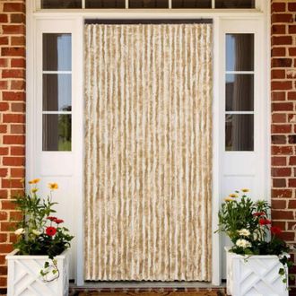 vidaXL Cortina Antimoscas Chenilla Beige 100x230 Cm Vidaxl