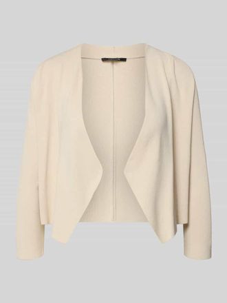Comma Strickjacke in offener Passform mit 3/4-Arm in Sand, Gr&ouml;&szlig;e L